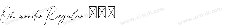 Oh wonder Regular字体转换